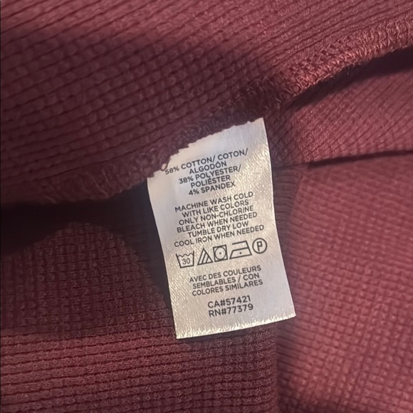 Ann Taylor burgundy Waffle Cardigan Sweater Lightweight Open Front - Picture 10 of 10